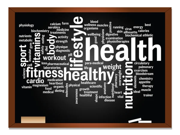 Gezondheid word cloud — Stockfoto