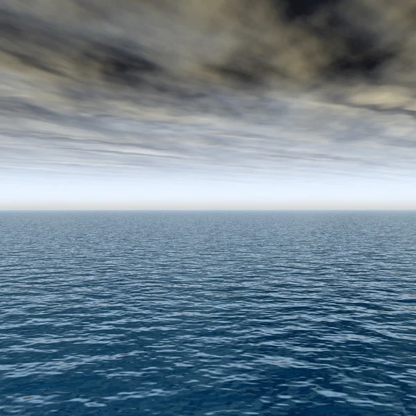 Océano olas de agua y cielo — Foto de Stock