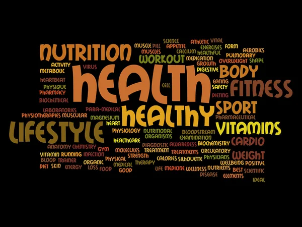 Gezondheid word cloud — Stockfoto