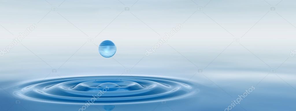 drop falling in water 