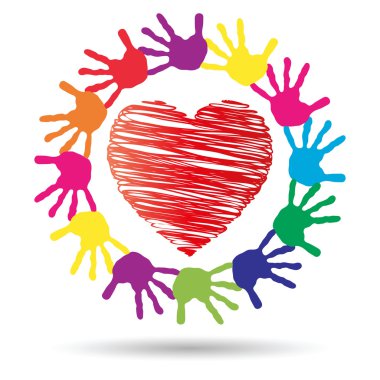  Kırmızı kalp aşk sembolü 