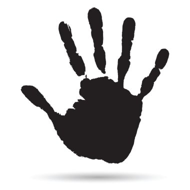 black human hand  clipart