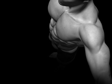 güçlü genç adam vücut geliştirmeci 