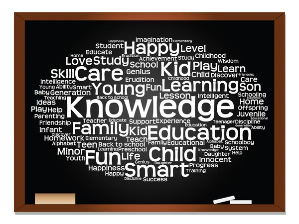 Bildung, Familie, abstrakte Wortwolke — Stockfoto