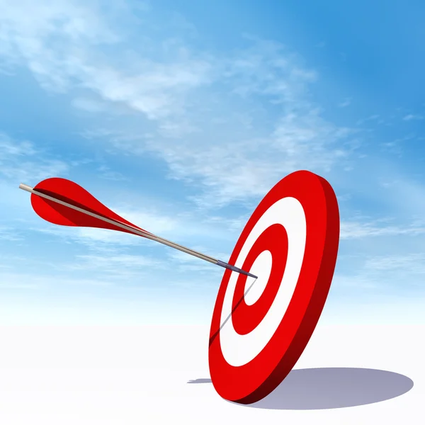 Rode dart targetbord — Stockfoto