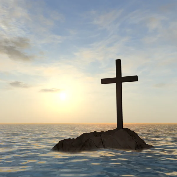 Концептуальні християнського Хреста — стокове фото