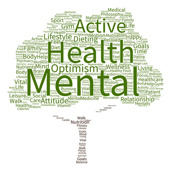 Mental health  word cloud — Stock Photo, Image