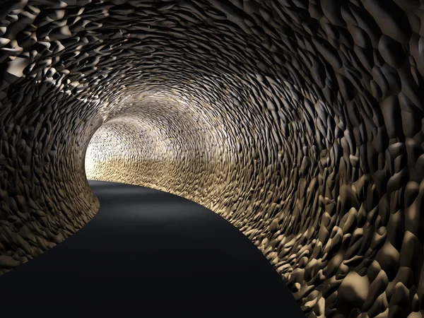  yolu tüneli ile parlak ışık 