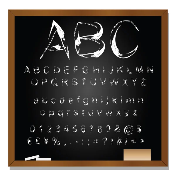 Beyaz el yazısı karalama yazı tipi — Stok fotoğraf