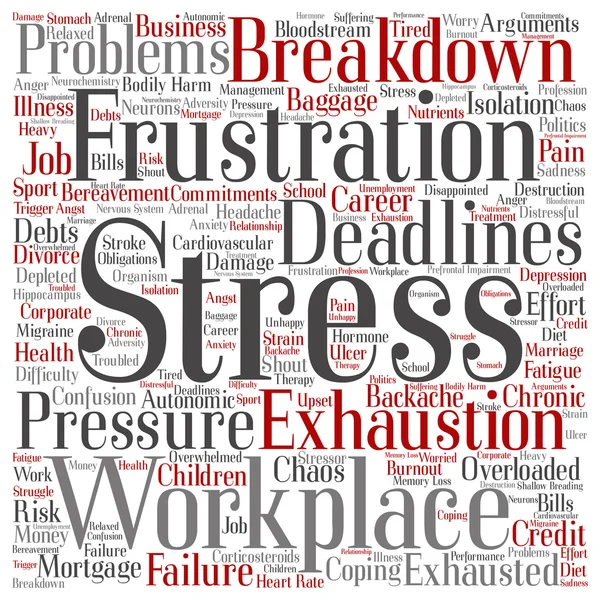 Mental stress words order — Stock Photo, Image