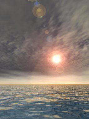 gündoğumu veya günbatımı bulutlar ile 