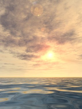 gündoğumu veya günbatımı bulutlar ile 