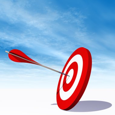 Kırmızı dart hedef tahtası