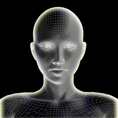 Tel kafes insan kadın kafası