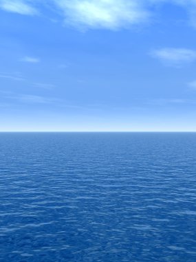okyanus su dalgaları ve gökyüzü 