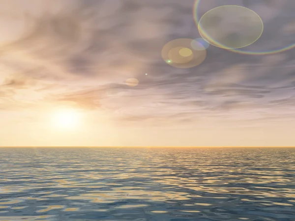 Paisaje marino con agua y olas — Foto de Stock