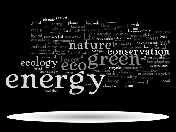 Ecologie en instandhouding word cloud — Stockfoto