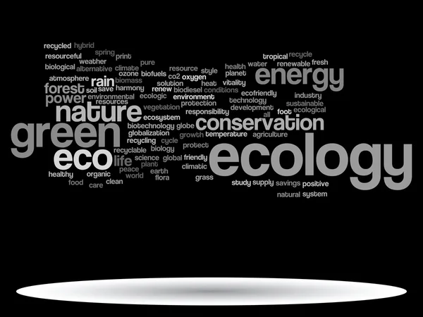 Ecologia e conservazione parola nube — Foto Stock