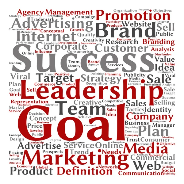 Orden de palabra de liderazgo de marketing —  Fotos de Stock