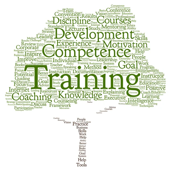 Utbildning, coaching word cloud — Stockfoto