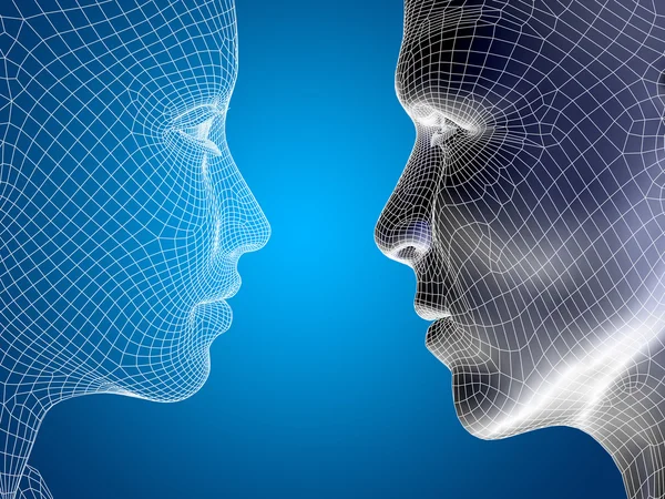 Male and female heads — Stock Photo, Image
