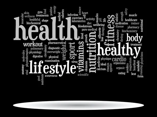 Salud dieta palabra nube — Foto de Stock