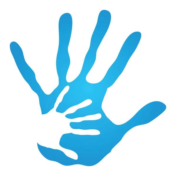 Mother and child hand prints — Stock Photo, Image