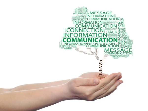 Neem contact op met word cloud — Stockfoto