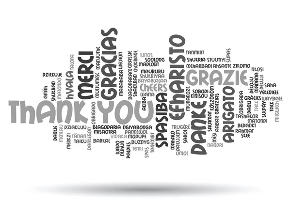 Abstract thank you word cloud — Stock Photo, Image