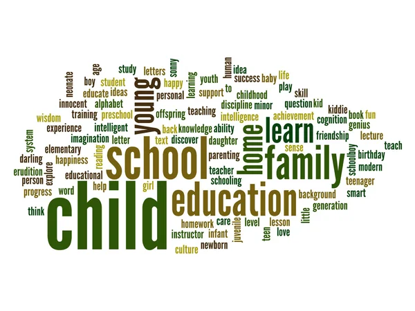 Child abstract word cloud — Stock Photo, Image