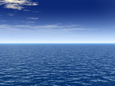 okyanus su dalgaları ve gökyüzü 