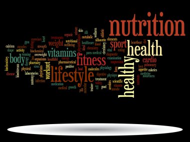  Soyut sağlık kelime bulutu