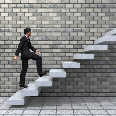  bir merdiven tırmanma işadamı 