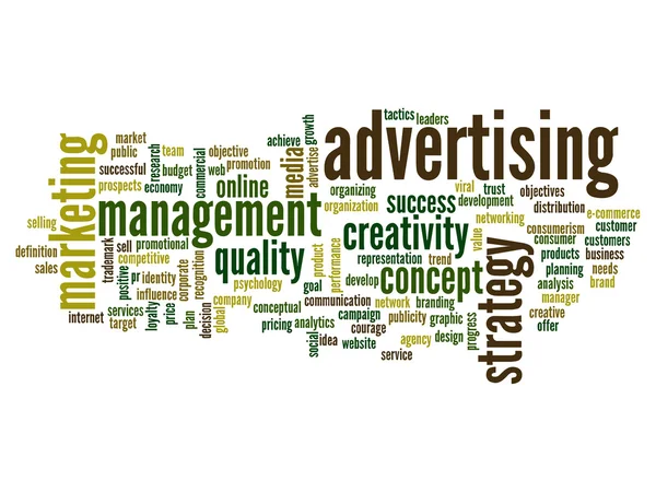 Abstract advertising word cloud — Stock Photo, Image