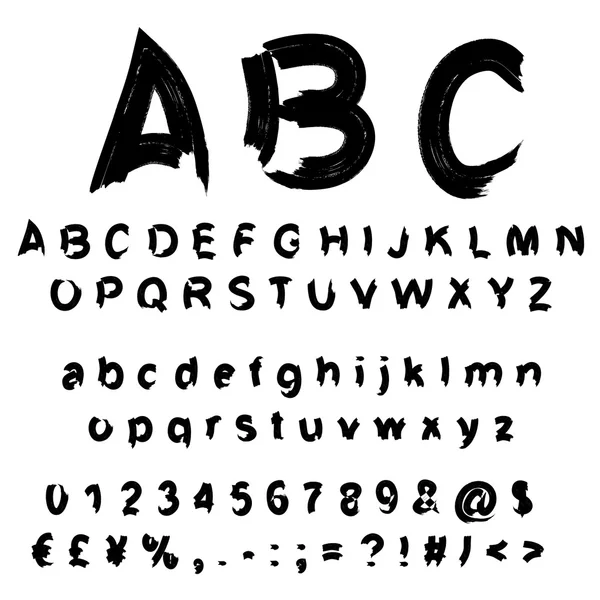Black handwritten font — Stock Photo, Image