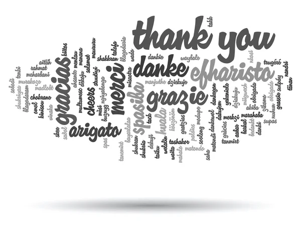 Abstract thank you word cloud — Stock Photo, Image