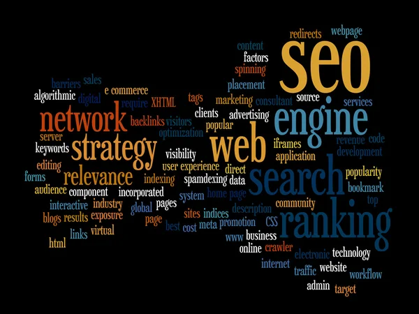 Seo abstract  word cloud — Stock Photo, Image