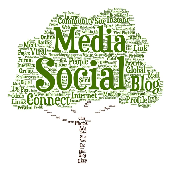 Social media marketing parola cloud — Foto Stock