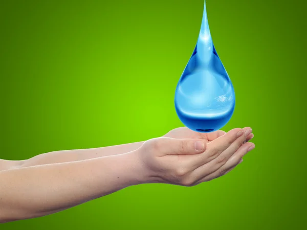 Liquid drop falling — Stock Photo, Image