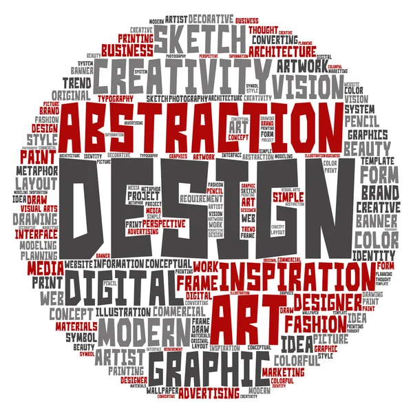 Art graphic design word cloud — стоковое фото