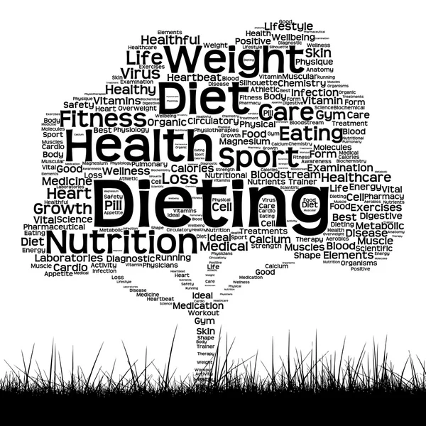 Health text word cloud — Stock Photo, Image