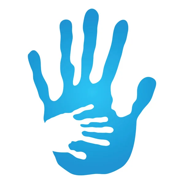 Mother and child hand prints — Stock Photo, Image