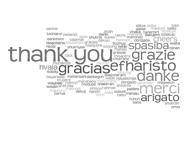 Abstract thank you word cloud — Stock Photo, Image