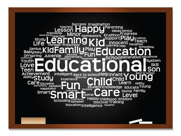 Onderwijs, familie abstract woord wolk — Stockfoto