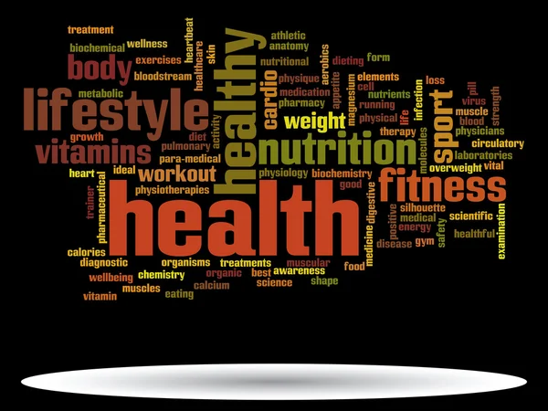 Abstracte gezondheid word cloud — Stockfoto