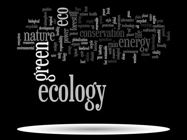 Ecologie en instandhouding word cloud — Stockfoto