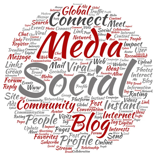 Social media marketing word cloud — Stock Photo, Image