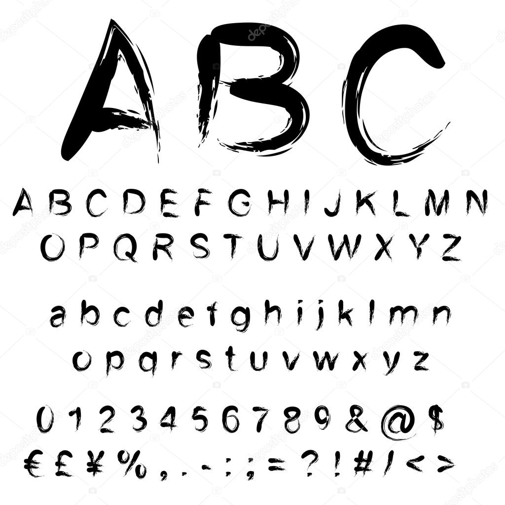 黒の手書きフォント ストック写真 C Design36