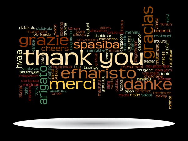 Thank you word cloud — Stock Vector