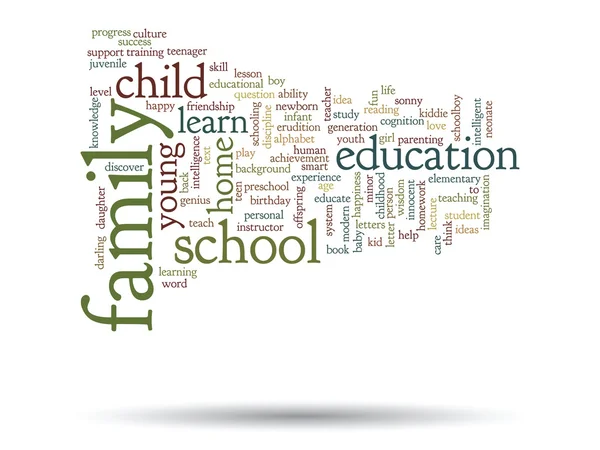 Onderwijs word cloud geïsoleerd — Stockvector